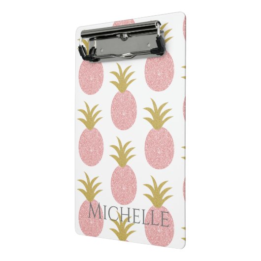 Monogram Roze anananas Mini Klembord (Angled2)