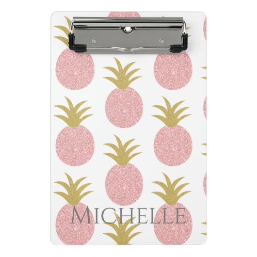 Monogram Roze Ananas Mini Klembord (Voorkant)