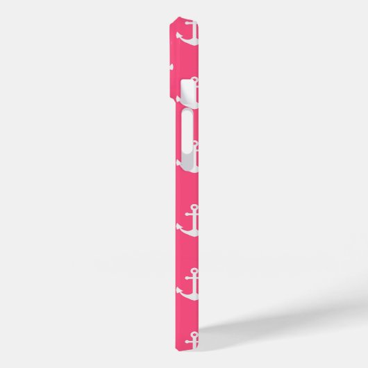 Monogram roze Anchor Pattern Case-Mate iPhone Case (Achterkant / Links)