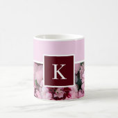 Monogram Roze Anjer Januari Geboorte Maand Koffiemok (Center)