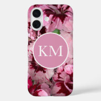 Monogram Roze Anjer Januari Verjaardag Bloem
