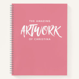 Monogram Roze Artist Sketchbook Notitieboek