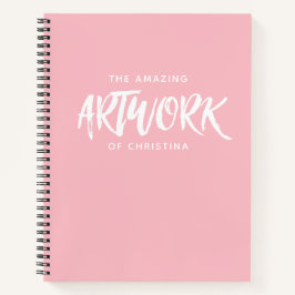 Monogram Roze Artist Sketchbook Notitieboek