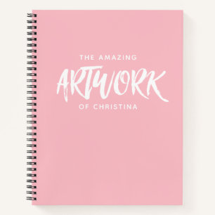 Monogram Roze Artist Sketchbook Notitieboek