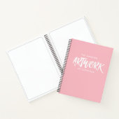 Monogram Roze Artist Sketchbook Notitieboek (Binnen)