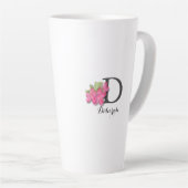 Monogram roze azalea latte Mok (Rechterhoek)