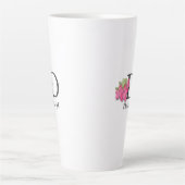 Monogram roze azalea latte Mok (Voorkant)