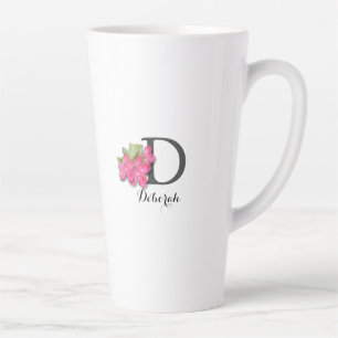 Monogram roze azalea latte Mok
