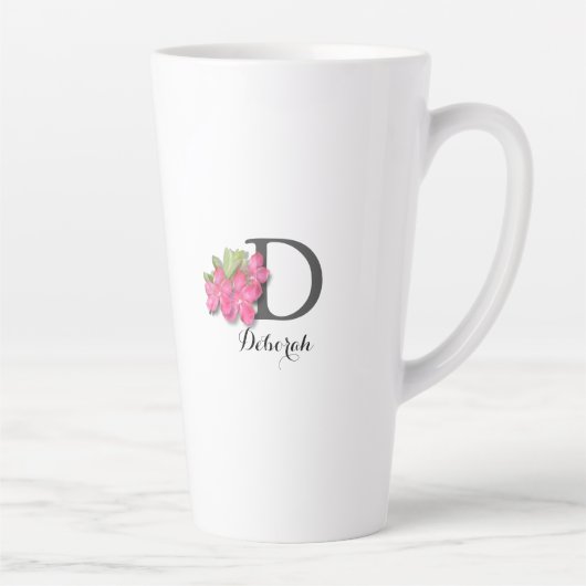 Monogram roze azalea latte Mok (Rechts)