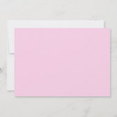 Monogram roze baby meisje geboorte aankondiging Ka (Achterkant)