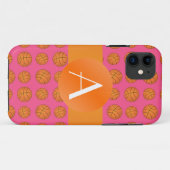 Monogram roze basketballen Case-Mate iPhone case (Achterkant (horizontaal))
