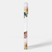 Monogram Roze blauwe goudwas Waterverf Abstract Case-Mate iPhone Case (Achterkant / Rechts)