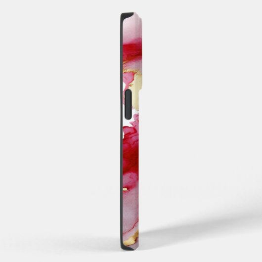 Monogram Roze Blauwe Goudwas Waterverf van de Spui Case-Mate iPhone Case (Achterkant / Rechts)