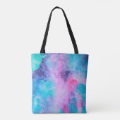 Monogram  Roze Blauwe Paarse Salty Waterverf Tote Bag (Achterkant)