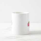 Monogram Roze Bloem Koffie Mok (Center)