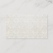 Monogram roze bloembloem visitekaartje (Achterkant)