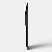 Monogram roze bloemen met zwarte en witte streep Case-Mate iPhone case (Achterkant / Links)