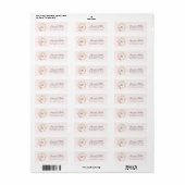 Monogram  Roze Bloemen Retouradres Etiket (Full Sheet)