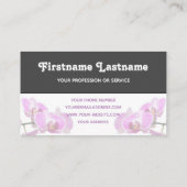 Monogram roze bloemflorist elegant witte tegel visitekaartje (Achterkant)