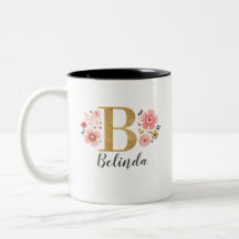 Monogram Roze Bloemletter B