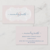 Monogram Roze Blush Blogger Influencer Baby Visitekaartje (Voorkant / Achterkant)