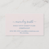 Monogram Roze Blush Blogger Influencer Baby Visitekaartje (Achterkant)