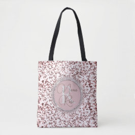 Monogram Roze Blush Marmer Tote Bag