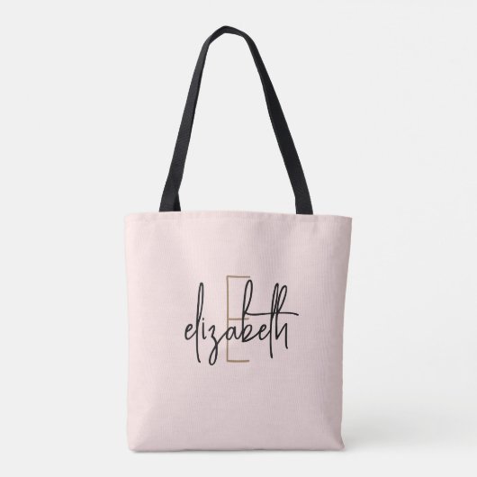 Monogram Roze Blush Tote Bag (Achterkant)