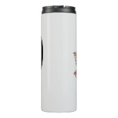 Monogram roze Boho bloemig Initiaal D Thermosbeker (Achterkant)