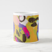 Monogram | Roze Boho Floral I Grote Koffiekop (Voorkant)