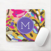 Monogram | Roze Boho Floral I Muismat (Met muis)