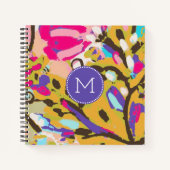 Monogram | Roze Boho Floral I Notitieboek (Voorkant)