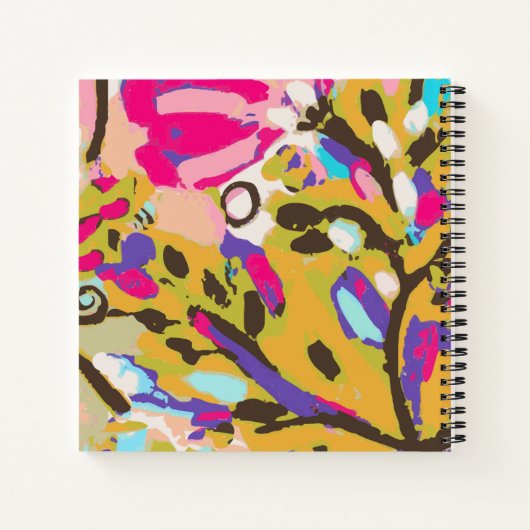 Monogram | Roze Boho Floral I Notitieboek (Achterkant)