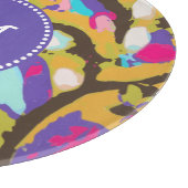 Monogram | Roze Boho Floral I Snijplank (Hoek)