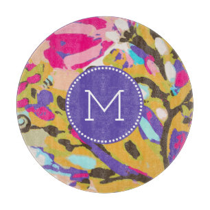 Monogram   Roze Boho Floral I Snijplank