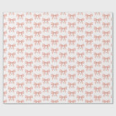 Monogram Roze Boog Waterverf Cadeaupapier (Vlak)