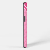 Monogram roze Borstkanker Overleving iPhone Hoesje (Rechterkant)