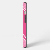 Monogram roze Borstkanker Overleving iPhone Hoesje (Linkerkant)