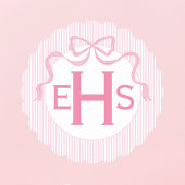 Monogram Roze Bow, Aangepast lint Kartonnen Onderzetters