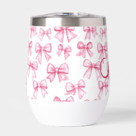 Monogram Roze Bow Coquette Esthetische Preppy Tren