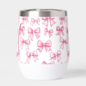 Monogram Roze Bow Coquette Esthetische Preppy Tren (Achterkant)