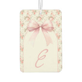 Monogram Roze Bow Coquette Luchtverfrisser (Achterkant)