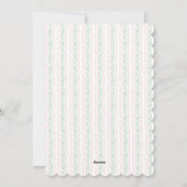 Monogram Roze Bow Greenery kerstfoto Feestdagenkaart (Achterkant)