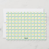 Monogram Roze Bow Greenery kerstfoto Feestdagenkaart (Achterkant)