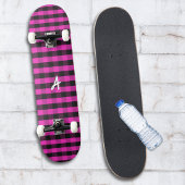 Monogram Roze Buffel Geplay Rustieke Check Patroon Persoonlijk Skateboard
