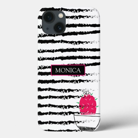 Monogram Roze Cactus Case-Mate iPhone Case (Achterkant)