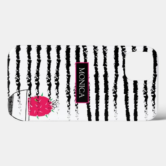 Monogram Roze Cactus Case-Mate iPhone Case (Achterkant (horizontaal))