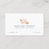 Monogram Roze Cherry Blossom Wreatmammie Contactkaartje (Achterkant)