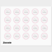 Monogram Roze Chevron - DIY Labels (Vel)