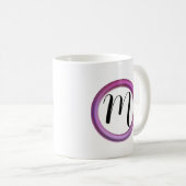 Monogram Roze Cirkel Koffiemok (Voorkant rechts)